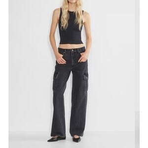 NWOT Aritzia Denim Forum The Farrah Hi-rise Cargo Jean Sz 27